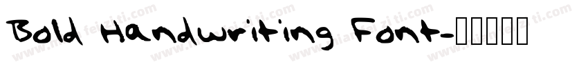 Bold Handwriting Font字体转换
